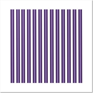 White and Purple Stripe Pattern Posters and Art